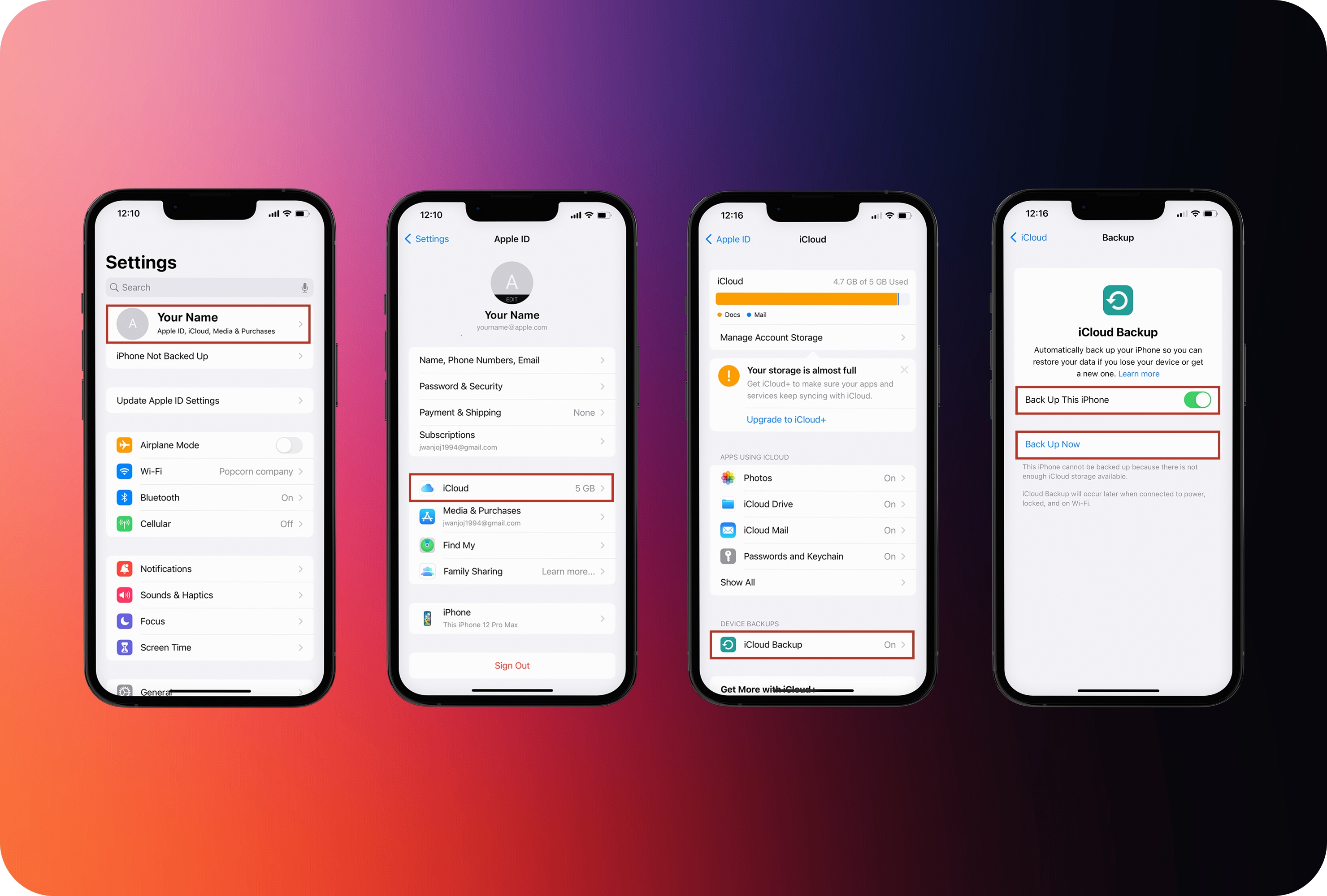 Backup Customer data